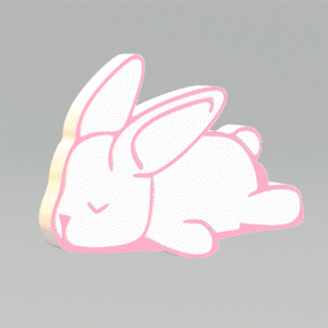 Sleepy Bunny Bath Bomb Mold STL File - for 3D printing - FILE ONLY