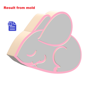 Sleepy Mouse Bath Bomb Mold STL File - for 3D printing - FILE ONLY