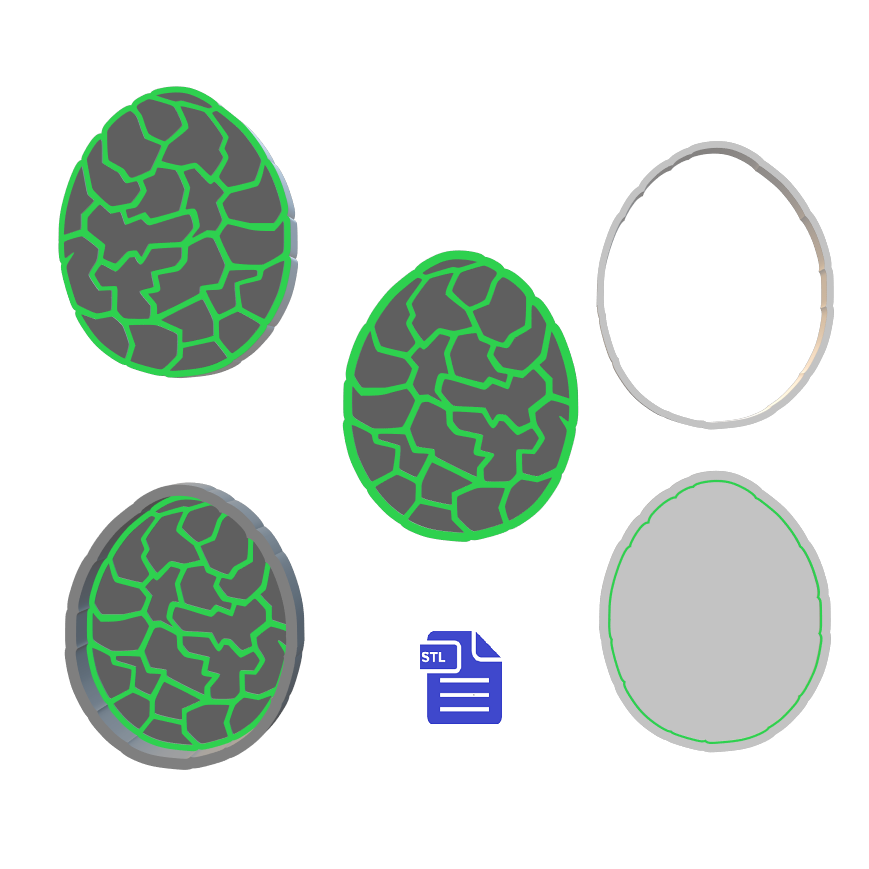 1pc & 3pc Dragon Egg Bath Bomb Mold STL File - for 3D printing - FILE ONLY - mold for making bath bombs solid shampoo shower steamer bars