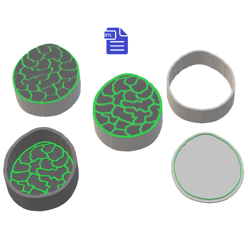 1pc & 3pc Dragon Egg Bath Bomb Mold STL File - for 3D printing - FILE ONLY - mold for making bath bombs solid shampoo shower steamer bars