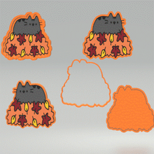 Load image into Gallery viewer, FREE SAMPLE - 1pc &amp; 3pc Autumn Pusheen Bath Bomb Mold STL File