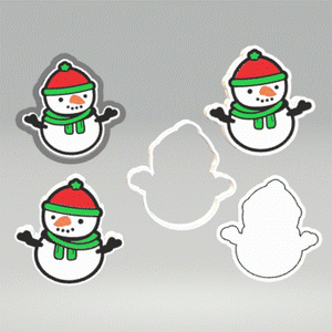 1pc & 3pc Snowman Bath Bomb Mold STL File - for 3D printing - FILE ONLY