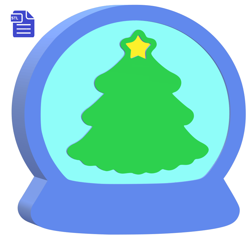 1pc & 3pc Snowglobe Bath Bomb Mold STL File - for 3D printing - FILE ONLY