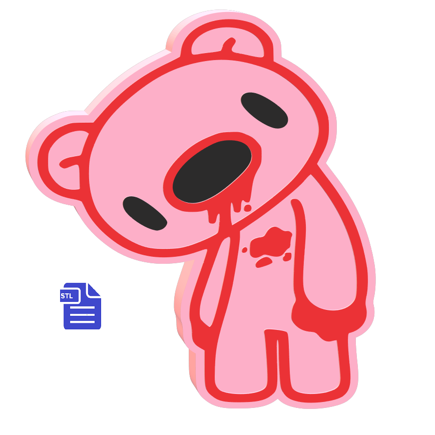 1pc & 3pc Gloomy Bear Bath Bomb Mold STL File - Digital Download