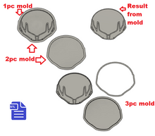Load image into Gallery viewer, 1pc + 2pc +3pc Crystal Ball in Hands Bath Bomb Mold STL File - for 3D printing - FILE ONLY