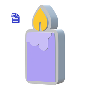 Pillar Candle STL File - for 3D printing - FILE ONLY - deep design to make vacuum formed molds for bath bombs and soaps