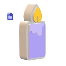 Load image into Gallery viewer, Pillar Candle STL File - for 3D printing - FILE ONLY - deep design to make vacuum formed molds for bath bombs and soaps