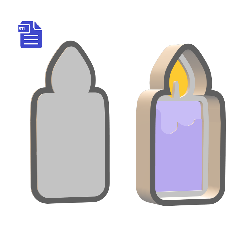 1pc or 2pc Pillar Candle Bath Bomb Mold STL File - for 3D printing - FILE ONLY