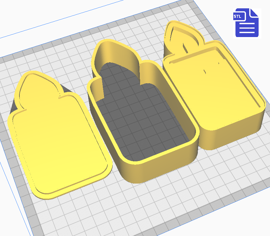 3pc Pillar Candle Bath Bomb Mold STL File - for 3D printing - FILE ONLY - The Crafts and Glitter Shop