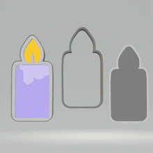 Load image into Gallery viewer, 3pc Pillar Candle Bath Bomb Mold STL File - for 3D printing - FILE ONLY
