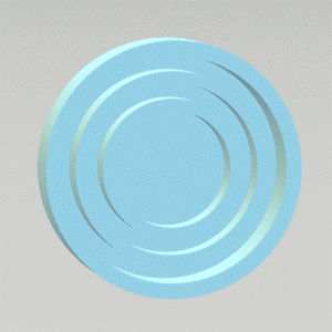 Double Layer Circle Shaker Silicone Mold Housing Tray STL File - for 3D printing - FILE ONLY