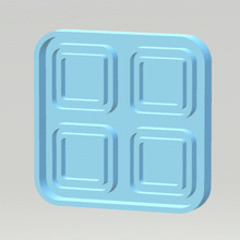Load image into Gallery viewer, Double Layer Square Shaker Silicone Mold Housing STL File - for 3D printing - FILE ONLY