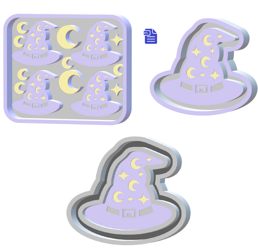 Wizard Hat Silicone Mold Housing Tray STL File - for 3D printing - FILE ONLY
