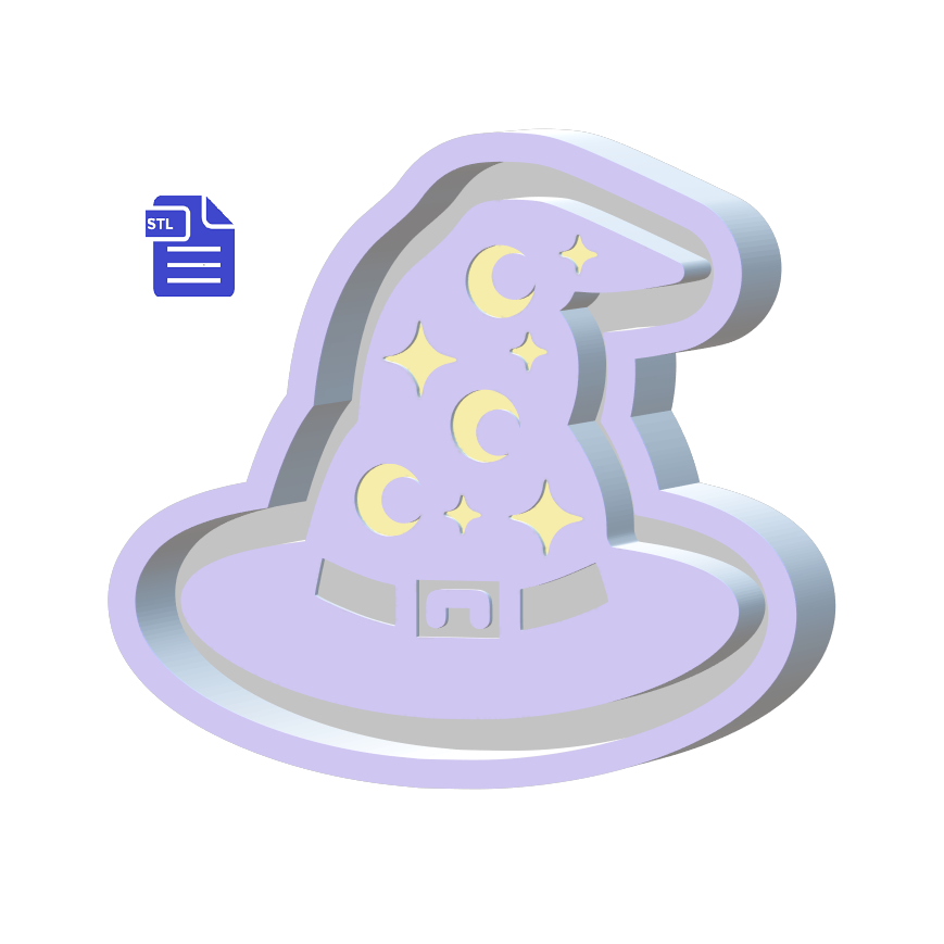 Wizard Hat Silicone Mold Housing Tray STL File - for 3D printing - FILE ONLY
