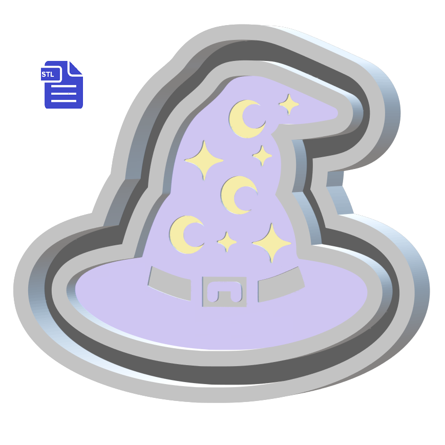 Wizard Hat Silicone Mold Housing Tray STL File - for 3D printing - FILE ONLY