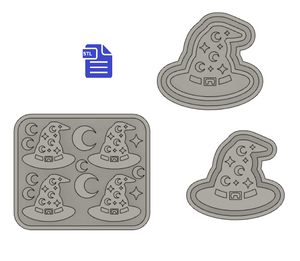 Wizard Hat Silicone Mold Housing Tray STL File - for 3D printing - FILE ONLY
