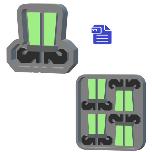 Witchy Legs Silicone Mold Housing STL File - for 3D printing - FILE ONLY