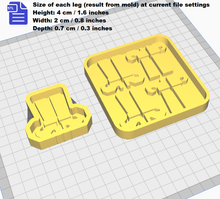 Load image into Gallery viewer, Witchy Legs Silicone Mold Housing STL File - for 3D printing - FILE ONLY