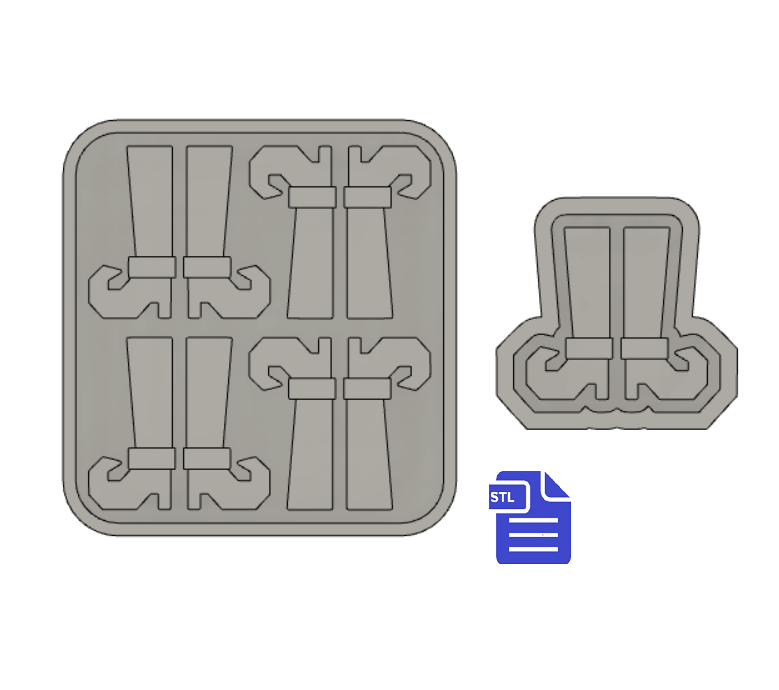 Witchy Legs Silicone Mold Housing STL File - for 3D printing - FILE ONLY