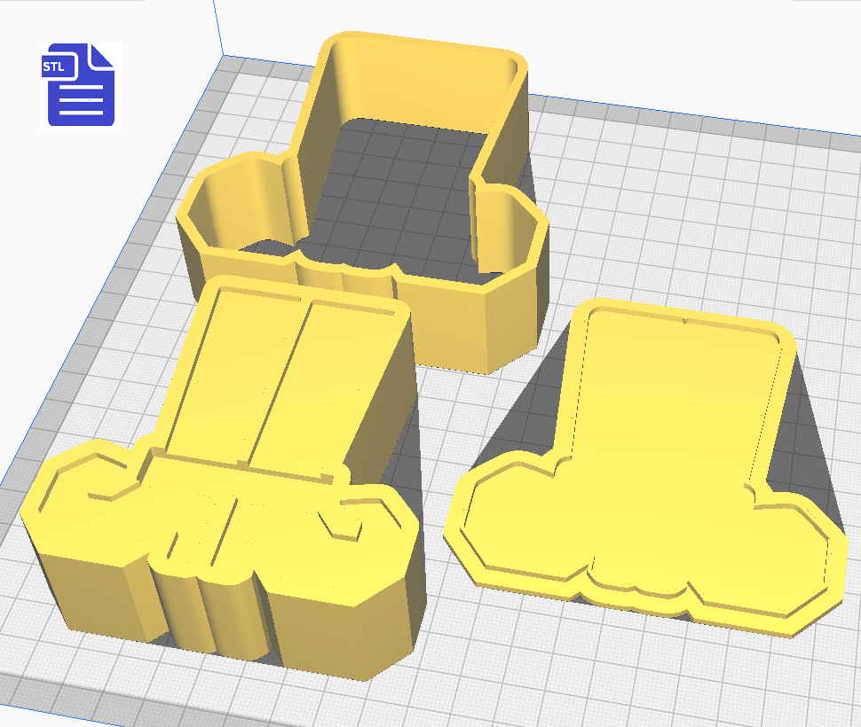 3pc Witchy Legs Bath Bomb Mold STL File - for 3D printing - FILE ONLY - The Crafts and Glitter Shop