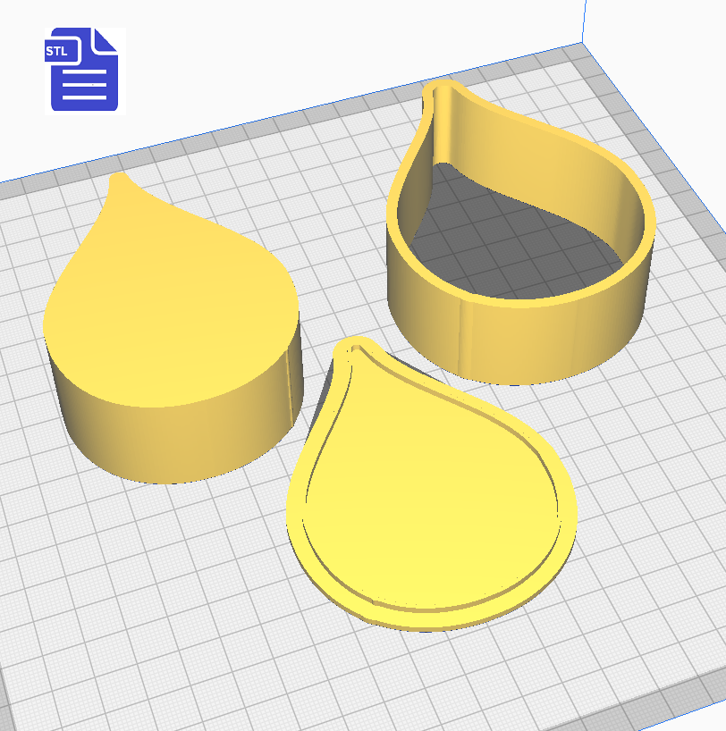 3pc Set of 5 Elements Bath Bomb Mold STL File - for 3D printing - FILE ONLY - The Crafts and Glitter Shop