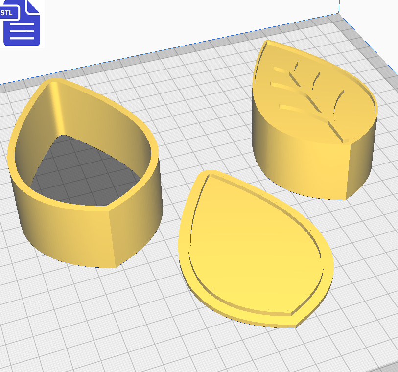 3pc Set of 5 Elements Bath Bomb Mold STL File - for 3D printing - FILE ONLY - The Crafts and Glitter Shop