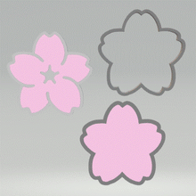 Load image into Gallery viewer, 3pc Sakura Bath Bomb Mold STL File - for 3D printing - FILE ONLY
