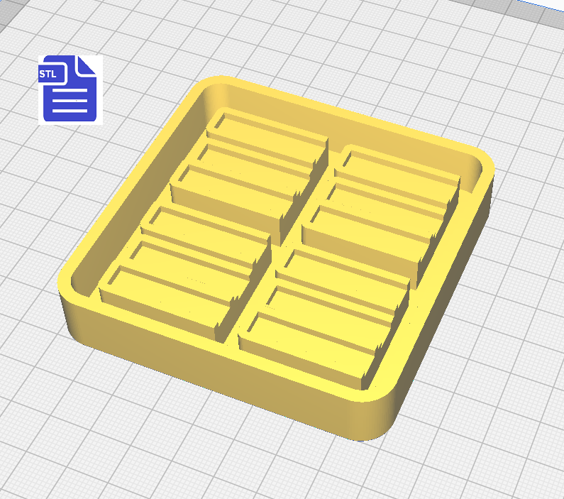Stack of books Silicone Mold Housing STL File - for 3D printing - FILE ONLY - The Crafts and Glitter Shop