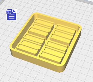 Stack of books Silicone Mold Housing STL File - for 3D printing - FILE ONLY