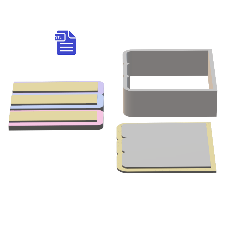 3pc Stack of Books Bath Bomb Mold STL File - for 3D printing - FILE ONLY - The Crafts and Glitter Shop