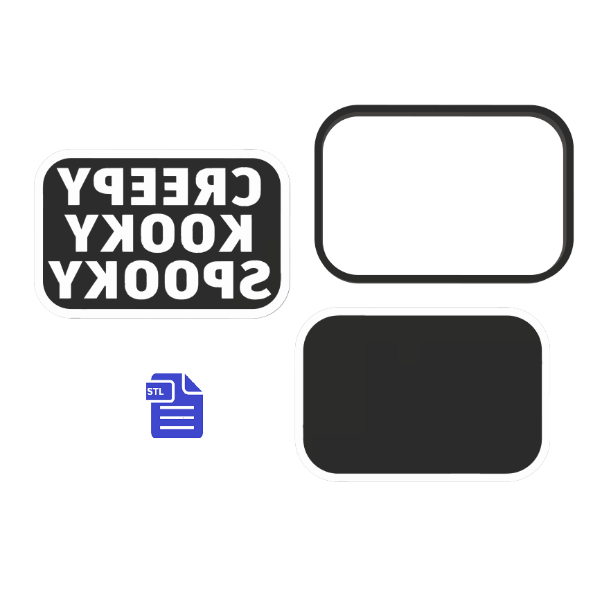 3pc Creepy Kooky Spooky Bath Bomb Push Mold STL File - The Crafts and Glitter Shop