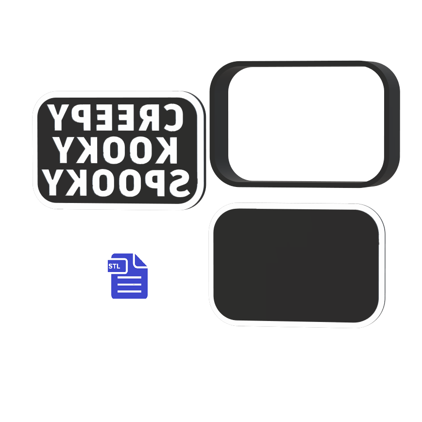 3pc Creepy Kooky Spooky Bath Bomb Push Mold STL File - The Crafts and Glitter Shop