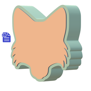 Fox Head STL File for creating vacuum formed molds for bath bombs and soap