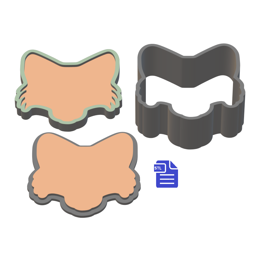 3pc Fox Bath Bomb Mold STL File - for 3D printing - FILE ONLY - The Crafts and Glitter Shop