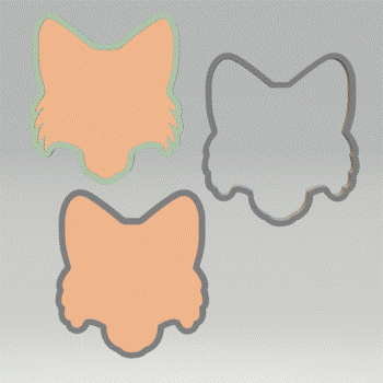 3pc Fox Bath Bomb Mold STL File - for 3D printing - FILE ONLY - The Crafts and Glitter Shop