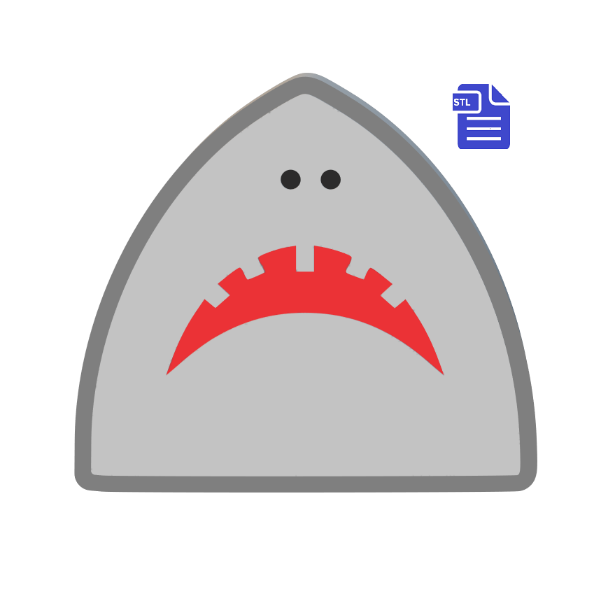 Shark Head STL File Digital Download for 3D printing to make vacuum formed molds - The Crafts and Glitter Shop