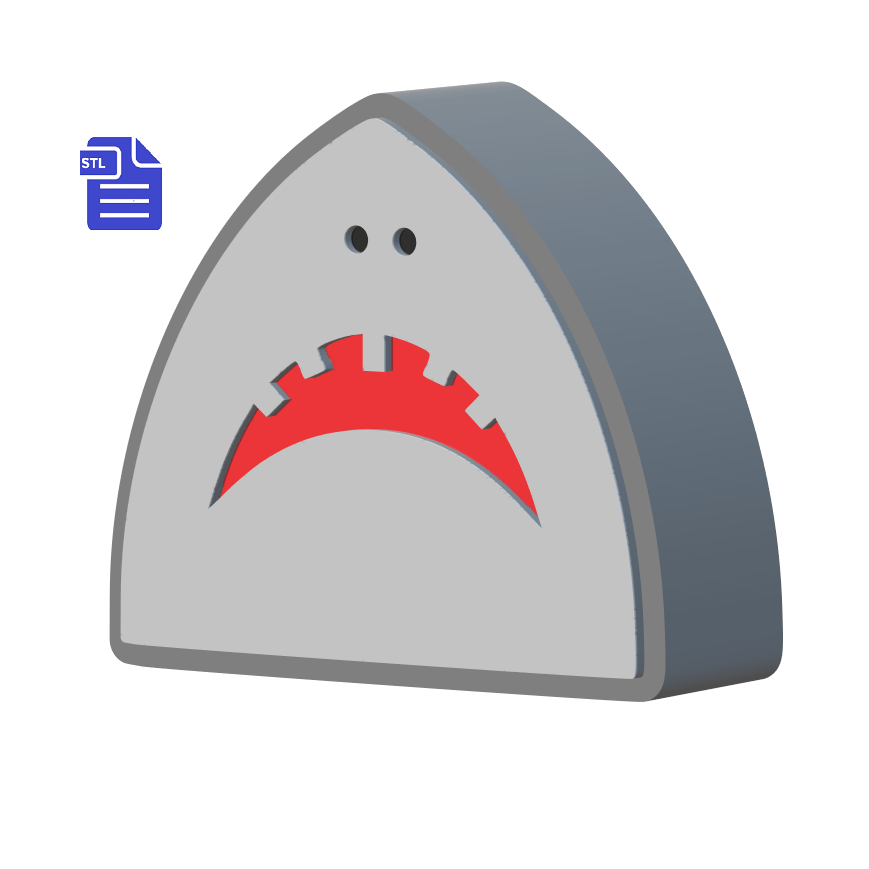 Shark Head STL File Digital Download for 3D printing to make vacuum formed molds - The Crafts and Glitter Shop