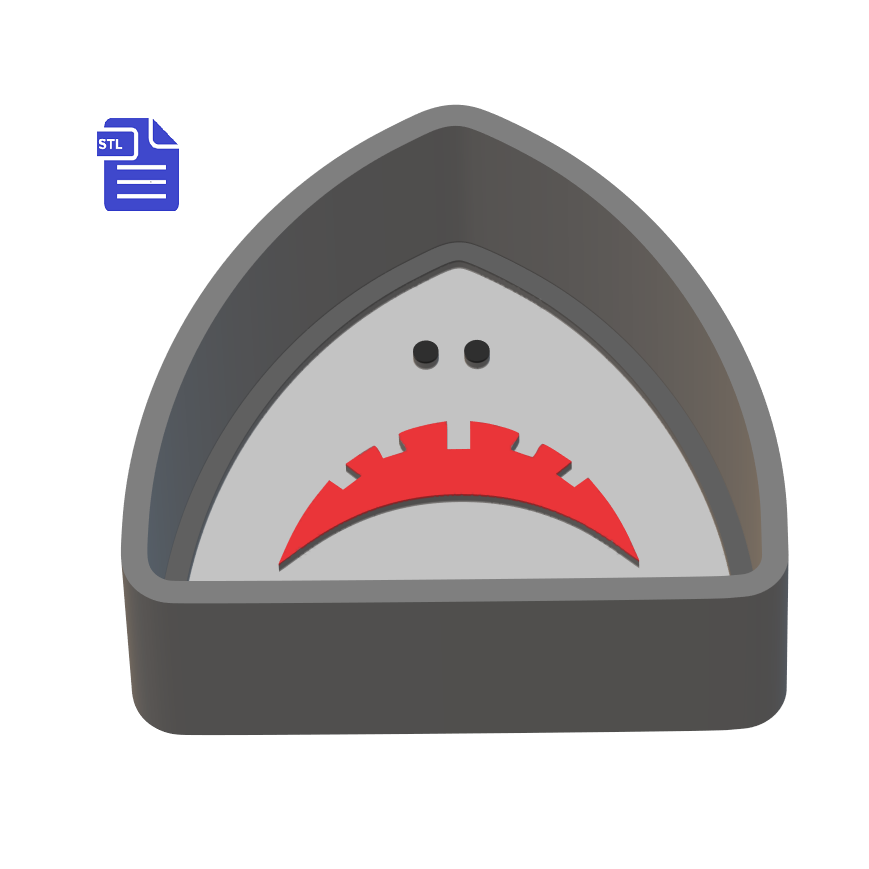 1pc Shark Bath Bomb Mold STL File - for 3D printing - FILE ONLY