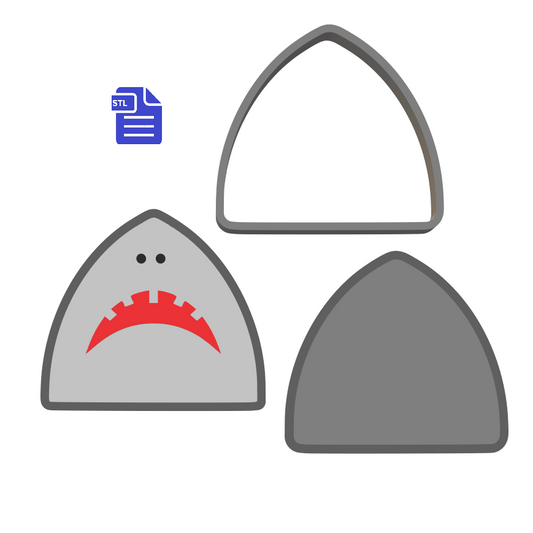 3pc Shark Bath Bomb Mold STL File - for 3D printing - FILE ONLY - The Crafts and Glitter Shop