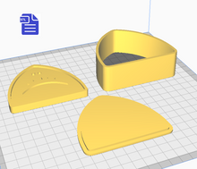 Load image into Gallery viewer, 3pc Shark Bath Bomb Mold STL File - for 3D printing - FILE ONLY