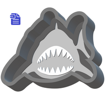 Load image into Gallery viewer, 1pc Shark Bath Bomb Mold STL File - for 3D printing - FILE ONLY
