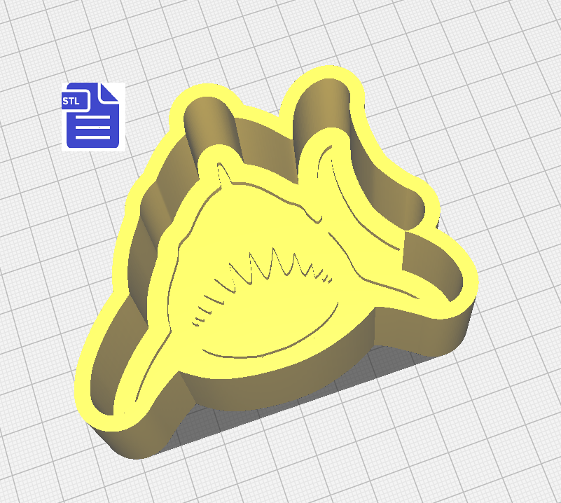 1pc Shark Bath Bomb Mold STL File - for 3D printing - FILE ONLY