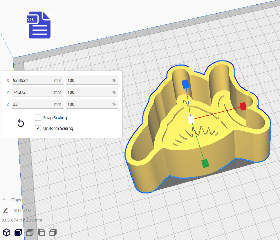 1pc Shark Bath Bomb Mold STL File - for 3D printing - FILE ONLY