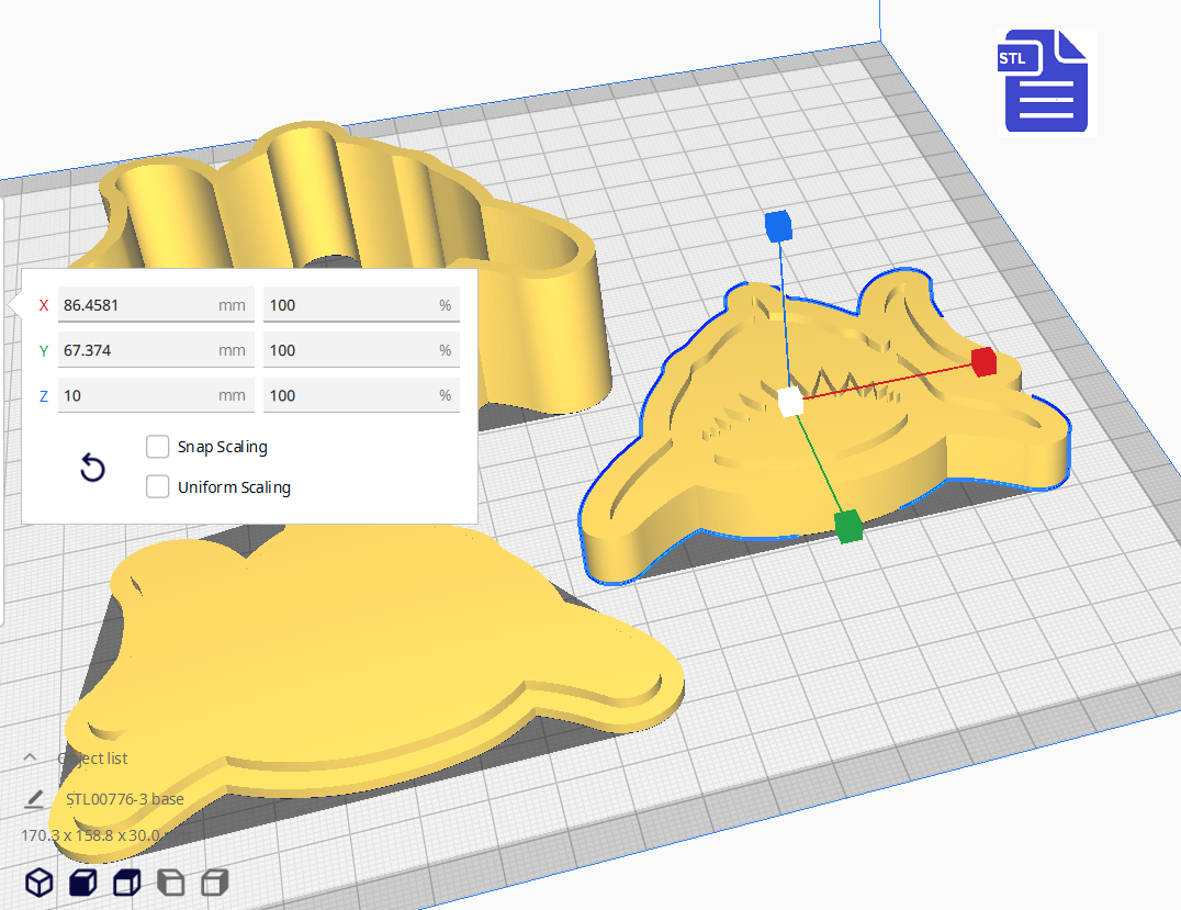 3pc Shark Bath Bomb Mold STL File - for 3D printing - FILE ONLY - The Crafts and Glitter Shop