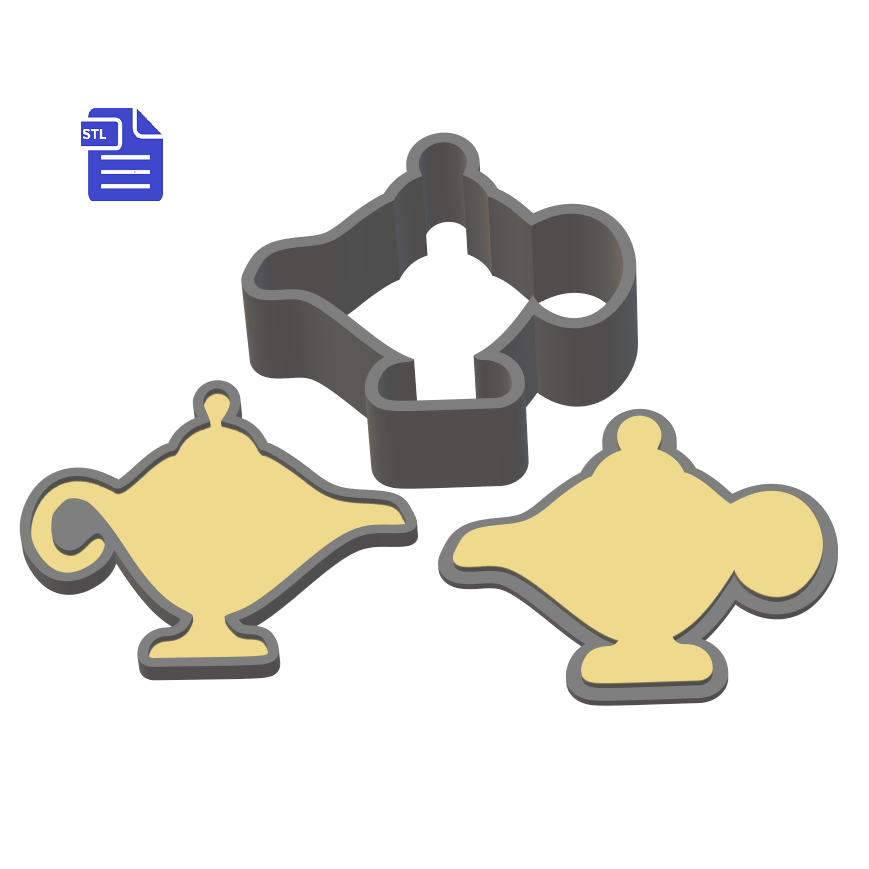 3pc Magic Lamp Bath Bomb Mold STL File - for 3D printing - FILE ONLY - The Crafts and Glitter Shop