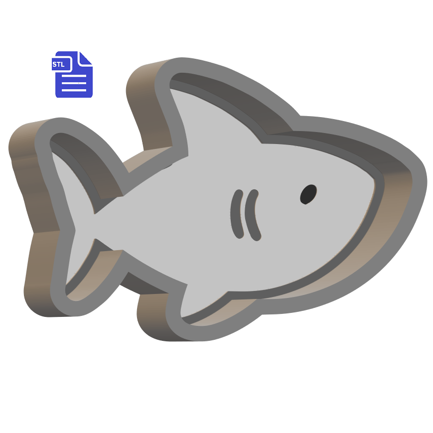 1pc Shark Bath Bomb Mold STL File - for 3D printing - FILE ONLY
