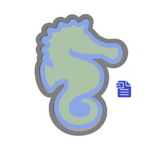 Load image into Gallery viewer, 1pc Seahorse Bath Bomb Mold STL File - for 3D printing - FILE ONLY