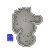 Load image into Gallery viewer, 1pc Seahorse Bath Bomb Mold STL File - for 3D printing - FILE ONLY