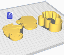 Load image into Gallery viewer, 3pc Seahorse Bath Bomb Mold STL File - for 3D printing - FILE ONLY