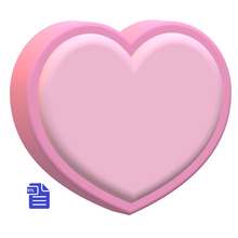 Load image into Gallery viewer, Bubble Heart STL File - for 3D printing - FILE ONLY - blank for making vacuum formed molds